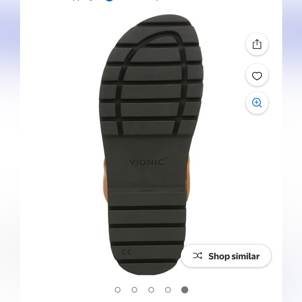 Vionic Modesto Slides Platform Sandals Tan Nappa … - image 5